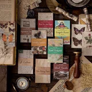 Journamm หนังสือวัสดุกระดาษขนาดมินิวินเทจ 60 ชิ้น/แพ็ค Diy ส…