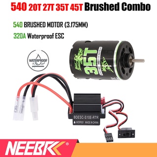 มอเตอร์แปรงถ่าน 540 20T 27T 35T 45T พร้อมตัวควบคุมความเร็ว 60A ESC สําหรับรถไต่หินบังคับ 1:10 Axial SCX10 TRX4 D90 Tamiya CC01