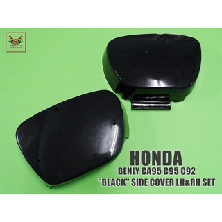 HONDA BENLY CA95 C95 C92 "BLACK" SIDE COVER LH&amp;RH SET  //  ฝากระเป๋าข้าง สีดำ (กว้าง 25 ซม.) (ยาว 31 ซม.) (สูง 8 ซม.)