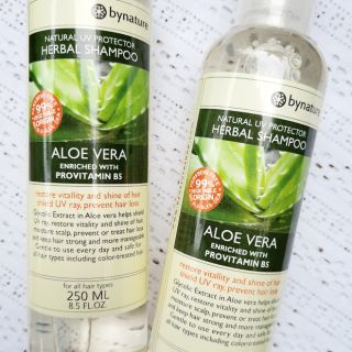 แชมพูว่านหางจระเข้ ป้องกันยูวี bynature Aloe Vera Shampoo 250 ml