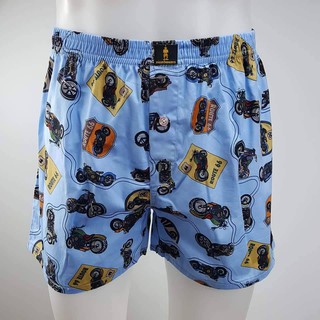 กางเกงบ๊อกเซอร์ชาย Siamboxers ลาย Route 66 สีฟ้า