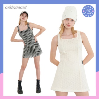 (พร้อมส่ง) เดรสเปิดหลัง ODDONEOUT - Flower back open one-piece