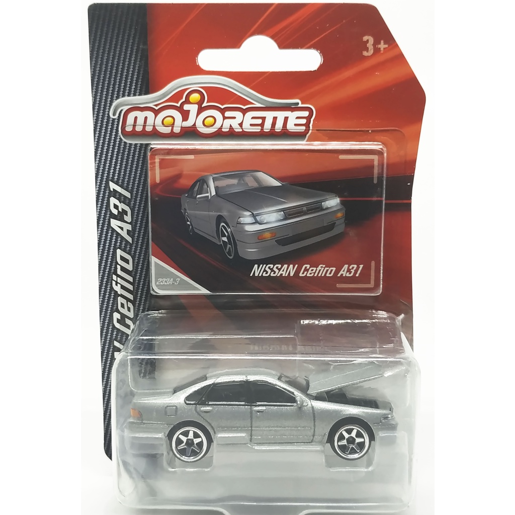 Majorette Nissan Cefiro A31 - Silver Color /Wheels 6SCL /scale 1/58 (3 inches) Package with Card