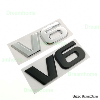 สติกเกอร์โลโก้รถยนต์ 3D V6 ลายตราสัญลักษณ์ สําหรับรถยนต์ทุกรุ่น