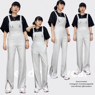 Jumpsuit เอี๊ยมทรงสแลค สายปรับได้2ระดับ (ไม่รวมเสื้อ) Korea style code:2615เทา