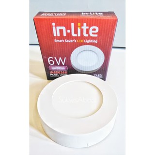 ไฟดาวน์ไลท์ LED แผง **รับประกัน** INLITE 6W ทรงกลม