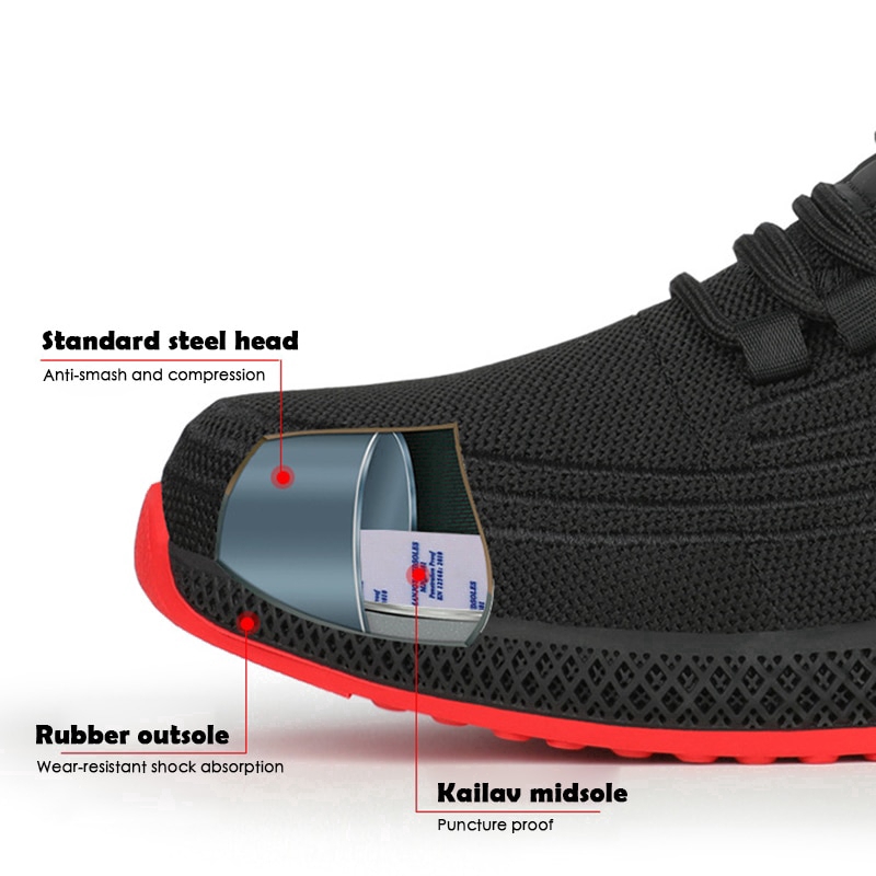 👣Safety Shoes รองเท้าผู้ชาย รองเท้าเซฟตี้ สำหรับสวมใส่ทำงาน