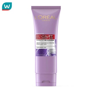 L'Oreal ลอรีอัล ปารีส รีไวทัลลิฟท์ ไฮยาลูรอนิค แอซิด ไฮเดรติง เจล คลีนเซอร์ 100 มล.
