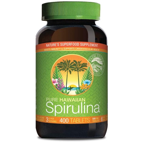ผิวสวย สุขภาพดี ด้วยสาหร่ายสไปรูลิน่าหรือสาหร่ายเกลียวทองจากอเมริกา (Nutrex Spirulina Pacifica 500 mg 400 เม็ด)