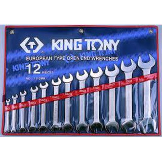 KINGTONY ชุดประแจปากตาย 12ชิ้น รุ่น 1112SR  ขนาด1/4"-1.1/4" ของแท้TAIWAN