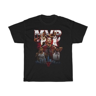 เสื้อยืดวินเทจเสื้อยืด ลาย Derrick Rose MVP สไตล์วินเทจS-5XL