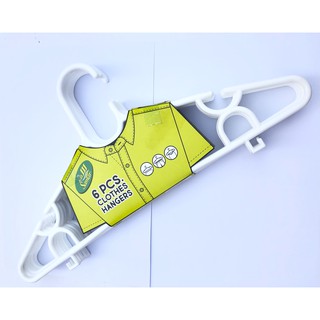 ไม้แขวนเสื้อ แพ็ค 6 อัน Clothes Hangers Pack size of 6 pcs design