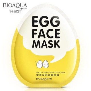 BIOAQUA Smooth Moisturizing Eggs หน้ากากใบหน้าให้ความชุ่มชื้นการควบคุมน้ำมัน Whitening หน้ากากที่ห่อหุ้ม