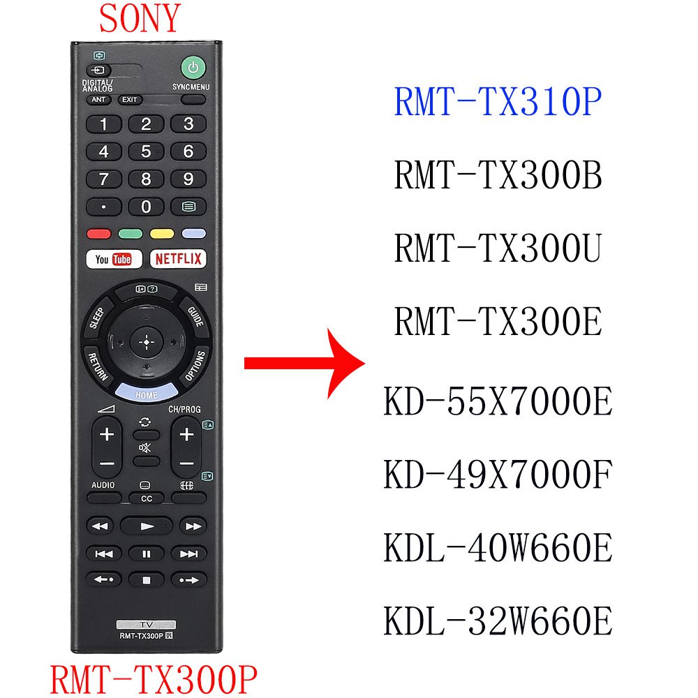 ใหม่ RMT-TX300P รีโมทคอนโทรลสําหรับ Sony 4K HDR Ultra HD TV RMT-TX310P RMT-TX300B/TX300U/TX300E KD-5
