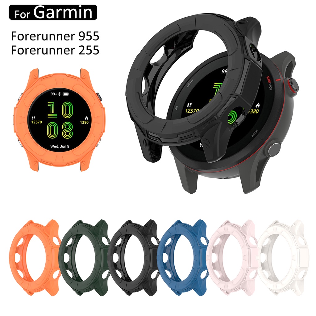 Garmin Forerunner 955 solar 255 255S case bumper armor design 2022 ใหม่ฝาครอบปลอกสมาร์ทวอทช์