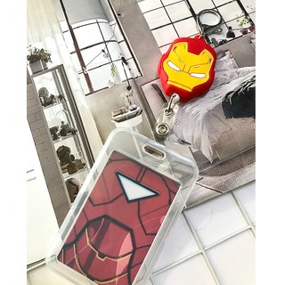 ที่ใส่บัตร  ที่ห้อยบัตร  สายโยโย่  มีก้ามปูสวยงาม ลายการ์ตูน Iron Man  ไอรอน แมน      ขนาด 4x5x1.5 cm ที่ใส่บัตรขนาด5.5