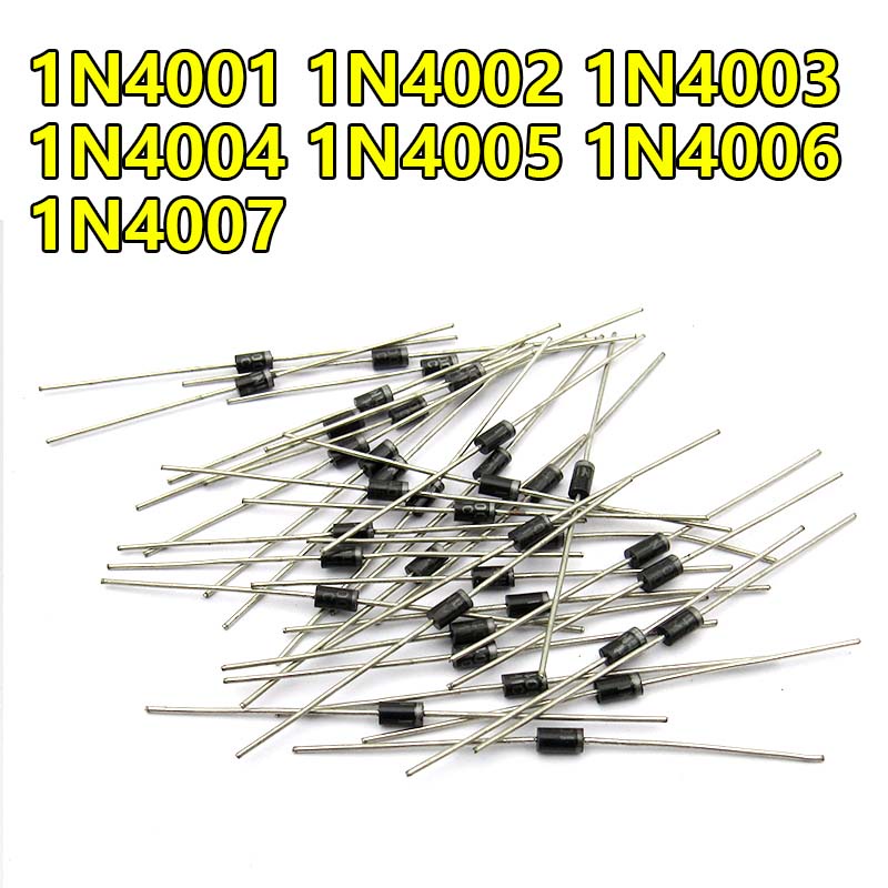 100pcs Rectifier Diode DO-41 1N4001 1N4002 1N4003 1N4004 1N4005 1N4006 1N4007