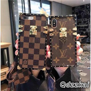 Vivo Y20 Y31 2021 Y50 Y30 1906 Y11 V2026 1920 1812 1820 1901 1819 Fashion Brand Square Lattice Phone Case Cover With Rope