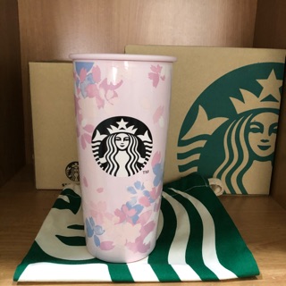 Starbucks แก้ว Stainless Chubby Dawn Sakura To Go 2020 ขนาด 16oz.