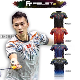 เสื้อกีฬาแบดมินตัน FELET RN-3585 3586 3587 3588 และ 3588