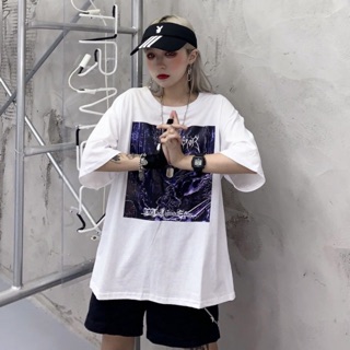 🔮🔮🔮สถานที่รูปแบบฮิปฮอปพิมพ์แขนสั้นแฟนคนรักเสื้อยืด