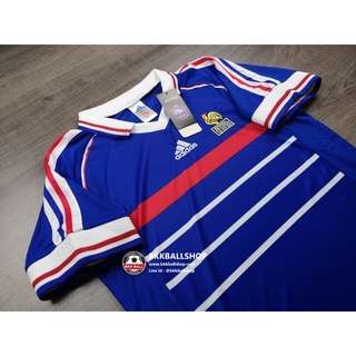 [Retro] - เสื้อฟุตบอล ย้อนยุค ทีมชาติ France home ฝรั่งเศส เหย้า ชุดแชมป์ฟุตบอลโลก ปี 1998