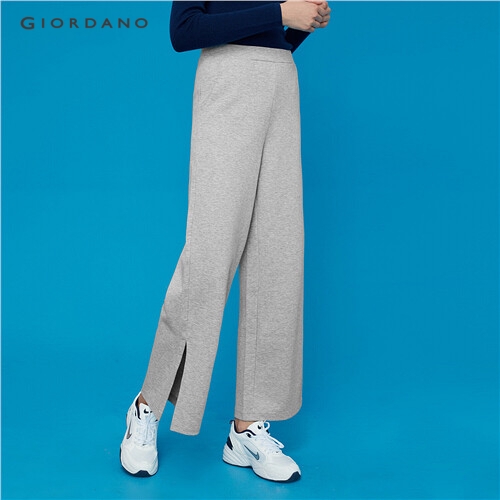 GIORDANO WOMEN High-rise wide-leg knitted pants 05419092