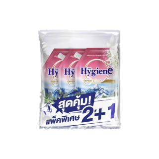 HYGIENE ไฮยีน เอ็กซ์เพิร์ท แคร์ เบสท์ ออริจิน น้ำยาปรับผ้านุ่ม สูตรเข้มข้นพิเศษ กลิ่นเอเดลไวส์ (สีชมพู) 540 มล. แพ็ค 2+1