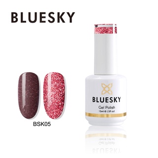 สีเจล สีแฟลช Bluesky gel polish flash gel BSK05P สีเงิน สีเจลแฟลชไดมอนด์กลิตเตอร์สีเงิน  รหัสสี BSK05P