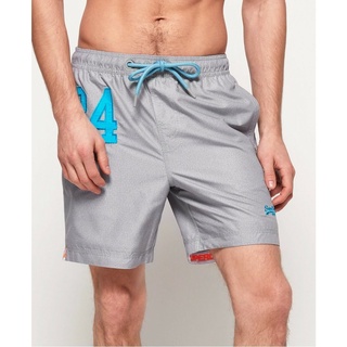 SUPERDRY WATER POLO SWIM SHORT - กางเกงว่ายน้ำขาสั้น สำหรับผู้ชาย สี Platinum Grit