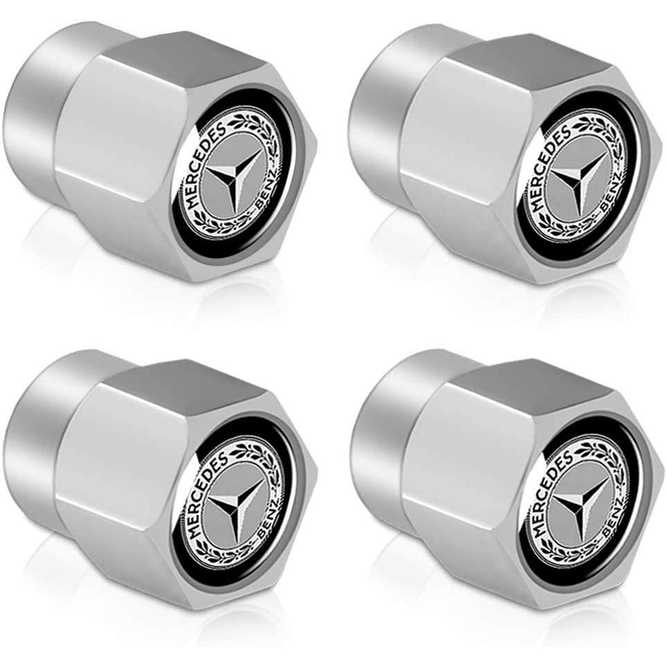 4 ชิ้น Mercedes-Benz ก้านวาล์วเหมาะสําหรับ Mercedes-Benz CESM CLK GL AB AMG GLS GLE AMG Series ยางวาล์ว stem Caps อุปกรณ์เสริม - รูปที่ 4