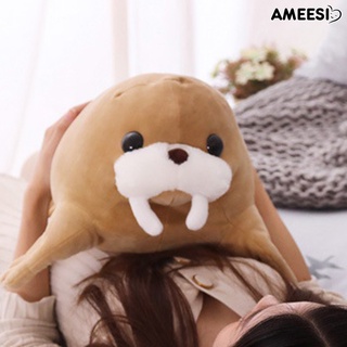 Ameesi Walrus หมอนตุ๊กตาสิงโตทะเลจําลอง ของขวัญวันเกิด สําหรับเด็ก