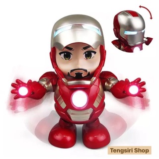 หุ่นยนต์ไอร่อนแมนเต้นได้ มีไฟ มีเสียง Iron man hero dance