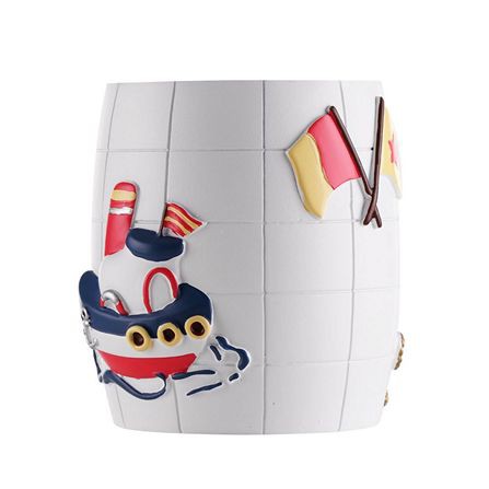 แก้วน้ำเรซิ่น MOYA JMBS1703-D สีขาว/แดง/น้ำเงิน