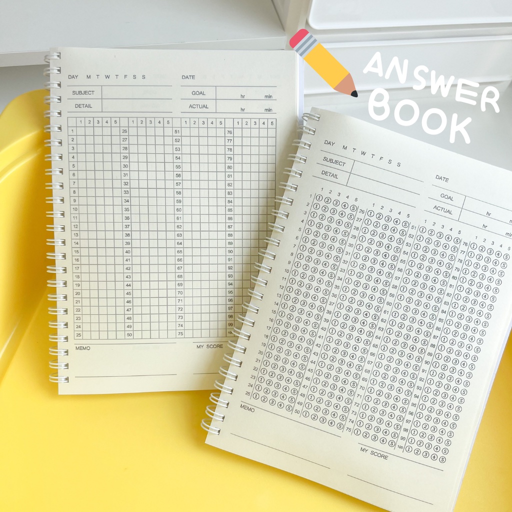 [สันขดลวด] สมุดกระดาษคำตอบ ทำแบบฝึกได้ 120 ชุด | answer book