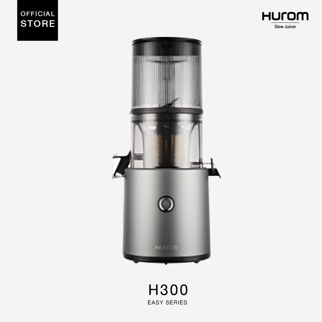 Hurom เครื่องสกัดน้ำผักและผลไม้เเยกกาก H300 (Easy Series) Titanium Grey