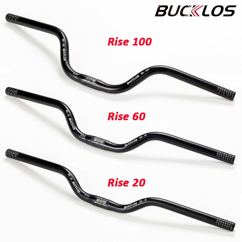 Bucklos แฮนด์จักรยานพับได้ อัลตร้าไลท์ 25.4mm แฮนด์บาร์ ลุกขึ้น 60mm 31.8mm