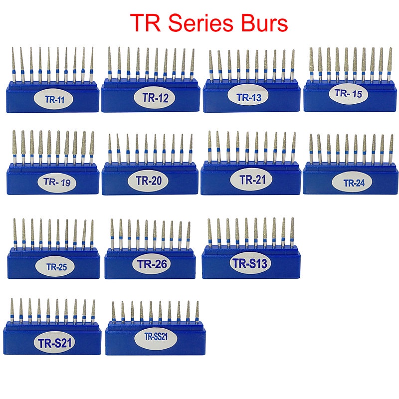 10 ชิ้น/กล่อง Diamond Bur FG Burs TR SERIES Dia 1.6 มม.