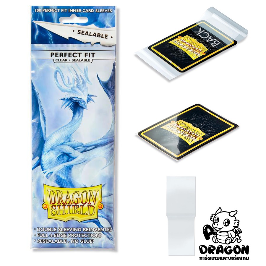 Dragon Shield: Perfect Fit Sealable Inner Card Sleeves: Clear