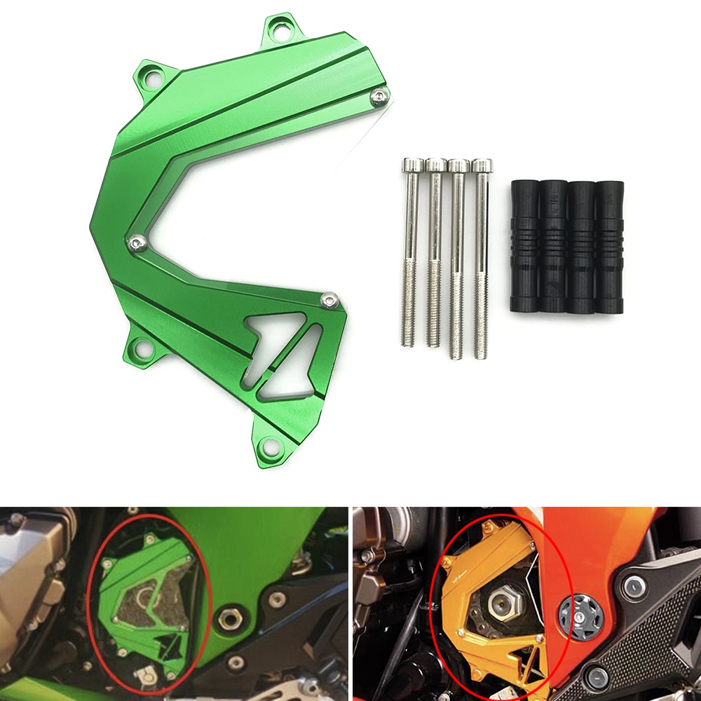 KAWASAKI สําหรับ คาวาซากิ Z800 Z 800 2013-2019 2018 2017อุปกรณ์มอเตอร์ไซค์เครื่องยนต์โซ่ยาม ซีเอ็นซี ด้านหน้าเฟืองยามฝาครอบป้องกัน