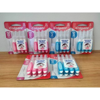 Colgate แปรงซอกฟันคอลเกต เบอร์0และเบอร์3 colgate interdental brush size no.0 no.3 กล่องละ 8 ชิ้น ของแท้จากบริษัท