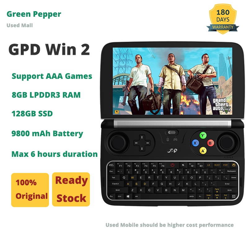 Gpd Win 2 8GB 128GB M.2 SSD Storage 6 "Mini เกมมือถือแบบพกพา Win 10 Gameplayer แล็ปท็อปโน้ตบุ๊คแท็บเ