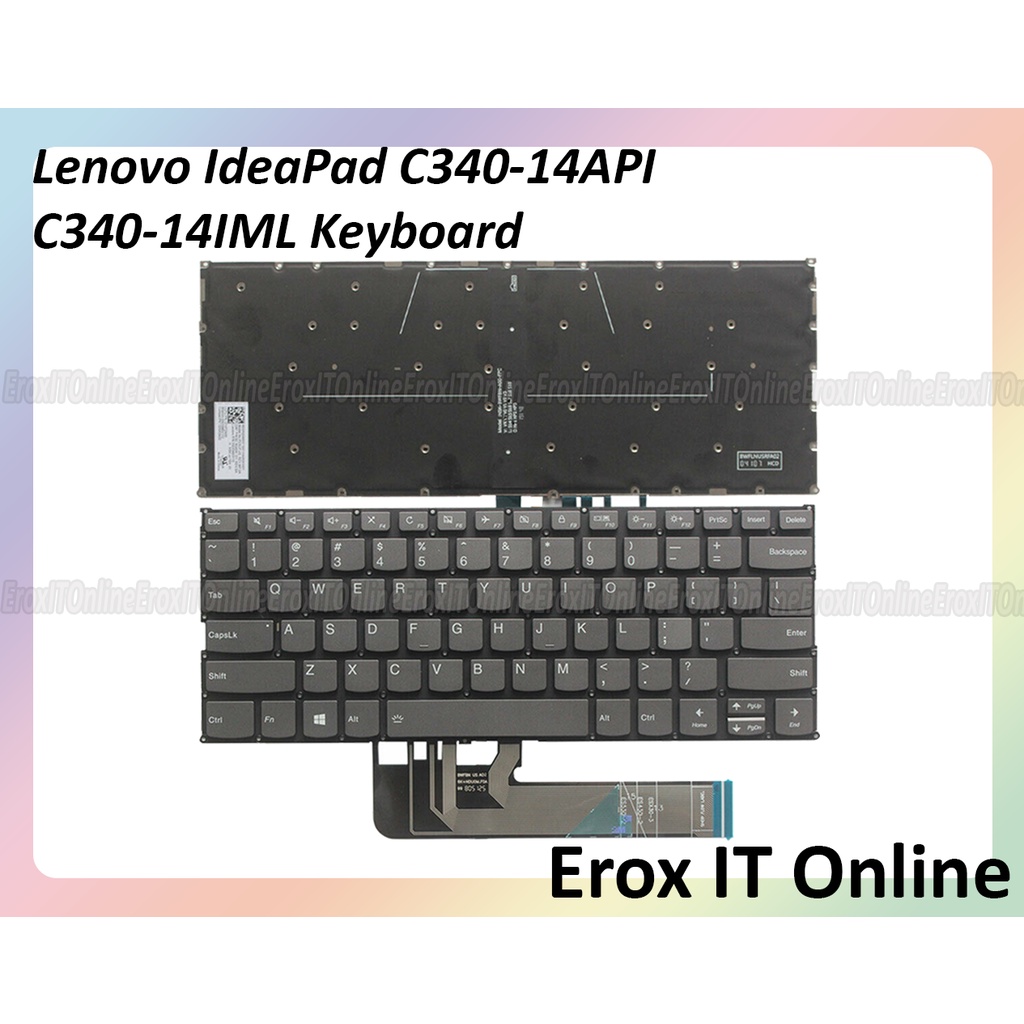 คีย์บอร์ดแล็ปท็อป Lenovo IdeaPad C340-14 C340-14API C340-14IML C340-14IWL Yoga 530-14IKB Series