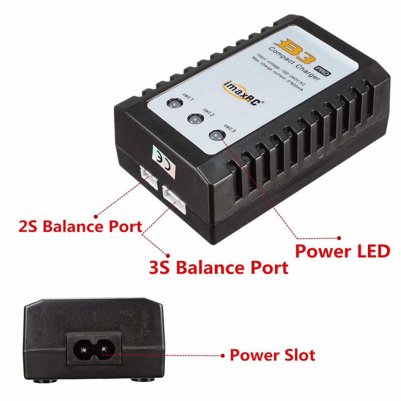 เครื่องชาร์จ IMAX B3 Pro B3AC Balance Charger สำหรับ 2S 3S 7.4V 11.1V แบตเตอรี่ลิเธียม สินค้าในไทยพร้อมส่งทันที