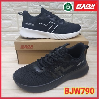 Baoji BJW790 รองเท้าผ้าใบหญิง ไซส์ 37-41 สีดำ / สีดำ-ขาวI