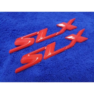 B.S.D โลโก้ SLX สีแดง 2.5×16cm แพ็คคู่ 2ชิ้น