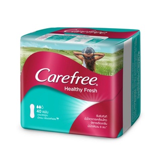 แคร์ฟรีแผ่นอนามัยเฮลตี้เฟรช เรคกูล่า 40 แผ่น Carefree Panty Liner Healthy Fresh Regular 40 pcs