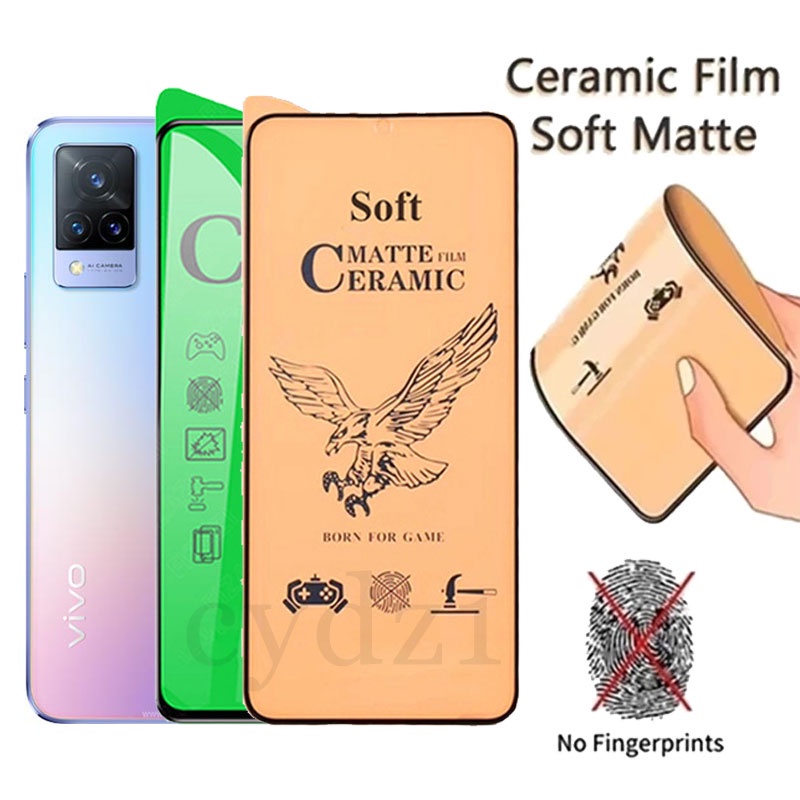 ฟิล์มเซรามิกใส แบบนิ่ม กันรอยหน้าจอ สำหรับ VIVO Y39 Y29 Y19s V50 V40 Lite V27E V25 V25E V23 V20 SE T