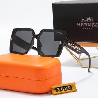 HERMES ใหม่ แว่นตากันแดดแฟชั่น ป้องกันรังสียูวี สไตล์เรโทร หรูหรา สําหรับทุกเพศ UV400 2022