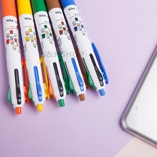 🔥พร้อมส่ง🔥ปากกาลูกลื่นแบบกด M&G MF-1006 ลาย miffy ปลอกยาง หมึก 4 สี ขนาดเส้น 0.5mm (ราคาต่อด้าม) #miffy #M&G #office